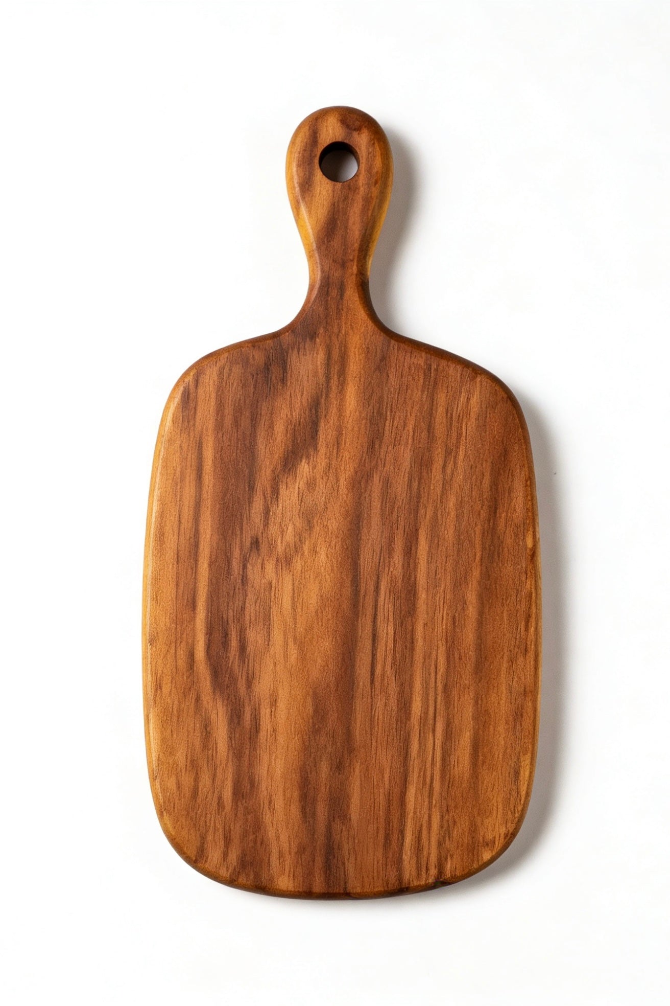 Large Burmese Teak Wood Cutting Board - Handcrafted Golden Grain with Natural Glow - GrainGlow
