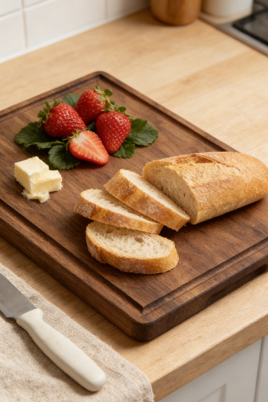 Handcrafted walnut serving board and prep station - Elegant kitchen decor and meaningful gift idea