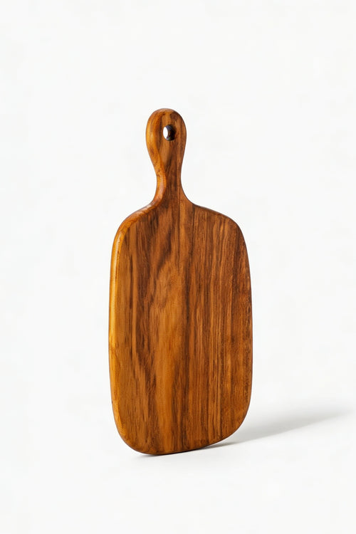 38.5x18.5cm large teak cutting board - Slim and durable profile for daily kitchen prep