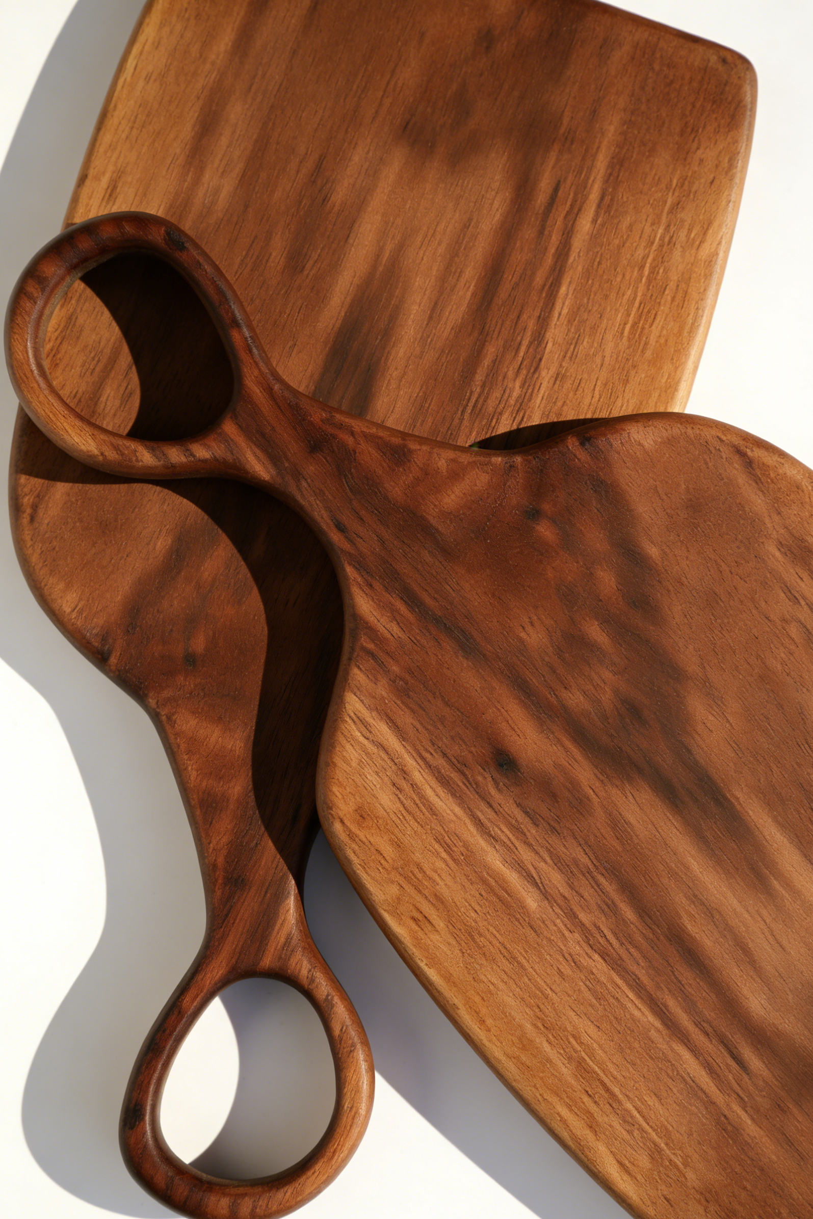 Close-up of natural wood grain glow on premium black walnut timber - GrainGlow handmade finish
